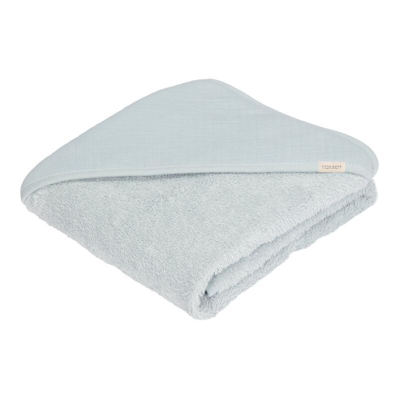 Cape de bain Pure soft blue - 75x75 cm - Little Dutch