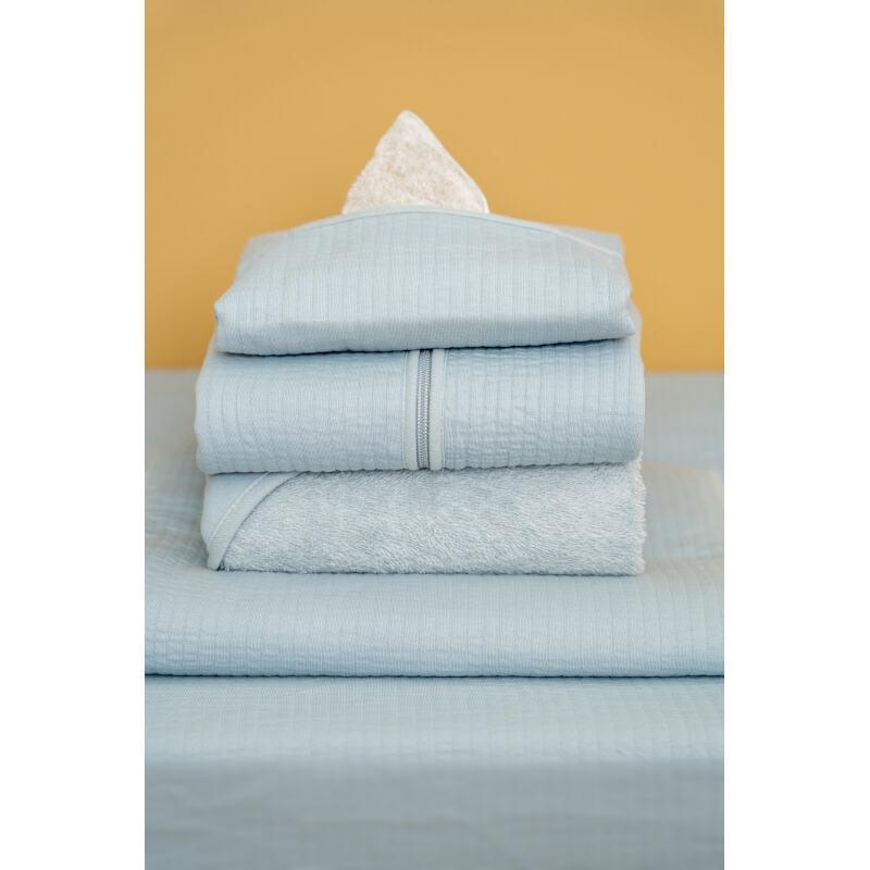 Cape de bain Pure soft blue - 75x75 cm - Little Dutch