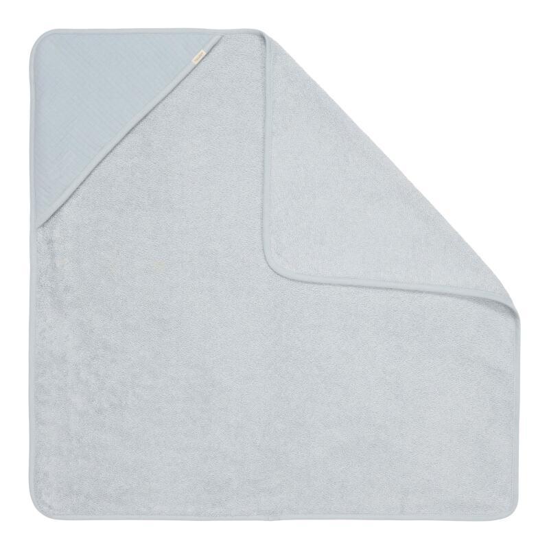 Cape de bain Pure soft blue - 75x75 cm - Little Dutch