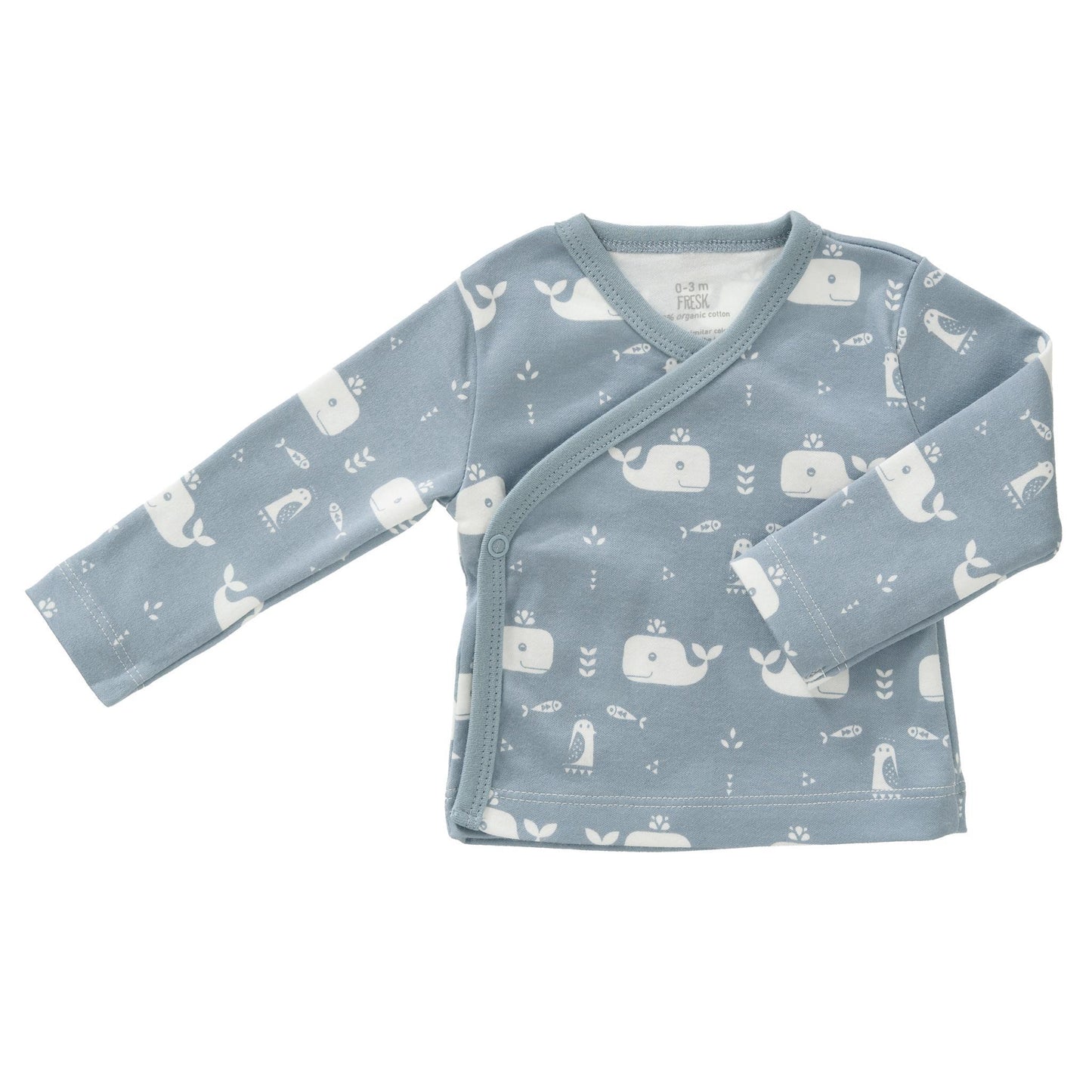 Baby Cardigan - Whale Fresk Organic Cotton GOTS Certified