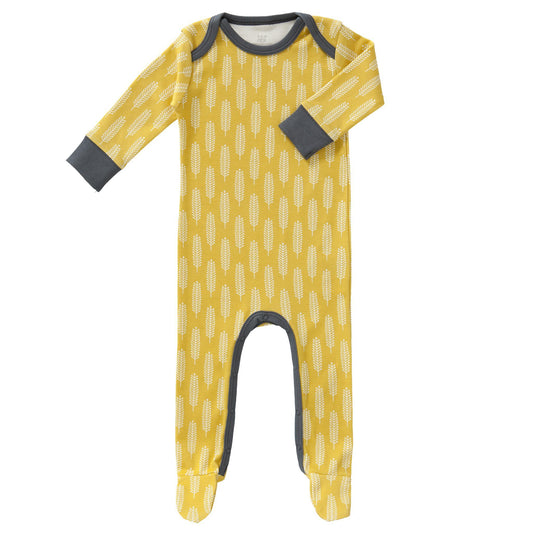 Baby Organic Cotton Footed Pyjama - Vintage Lemon Haven by Fresk