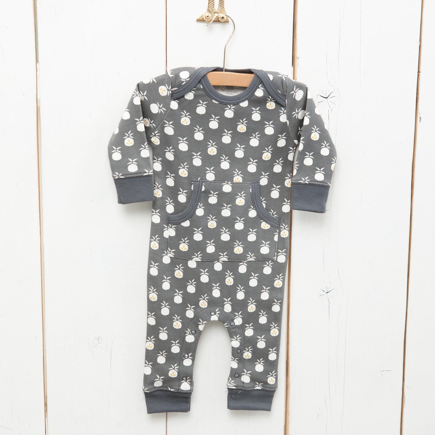 Baby Pyjama - Pineapple anthracite by Fresk