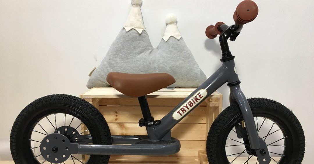 Draisienne/tricycle 2-en-1 gris - Trybike