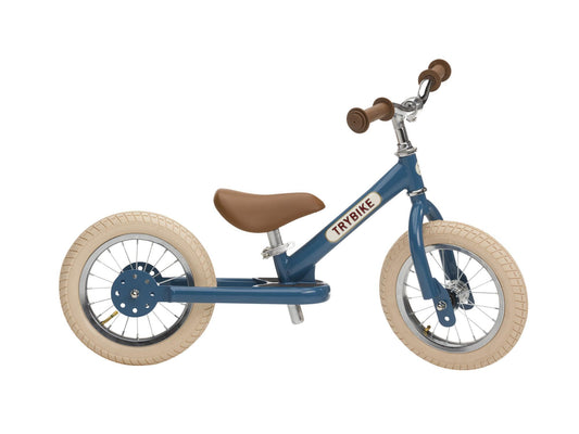 Draisienne/tricycle 2-en-1 vintage bleu - Trybike