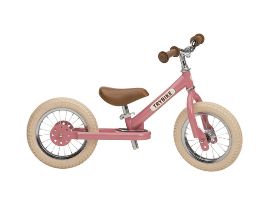 Draisienne/tricycle 2-en-1 vintage rose - Trybike