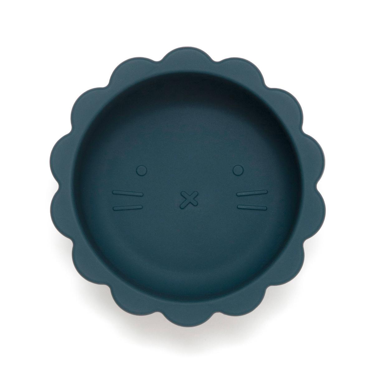 Bol en silicone avec ventouse Lion - Balsam blue