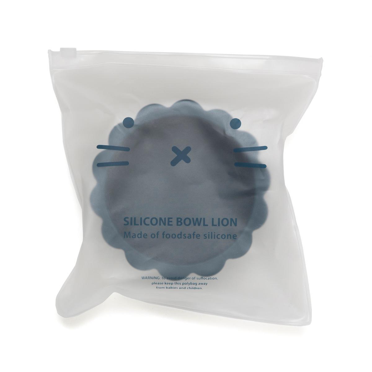 Bol en silicone avec ventouse Lion - Balsam blue