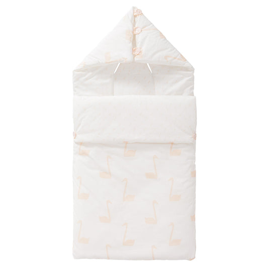 Swan Pale Peach Organic Cotton Baby Nest by Fresk - 40 x 80 cm