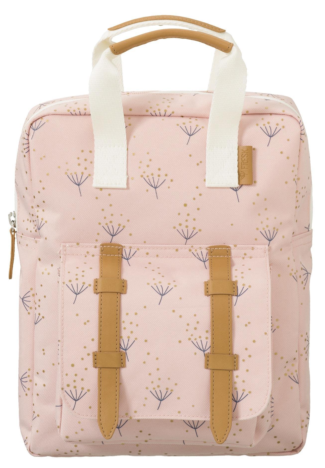 Fresk Dandellion S Backpack - Pink Dandelion Print Recycled PET - 21 x 8 x 28 cm, 9 L