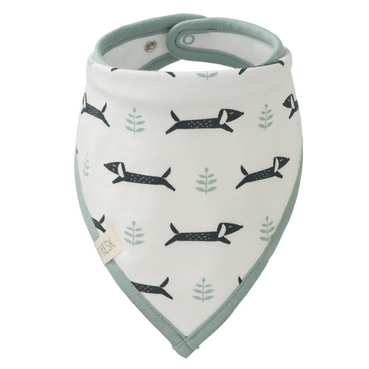 Bandana bib Dachsy by Fresk - Organic Cotton - Teckel Print - GOTS Certified