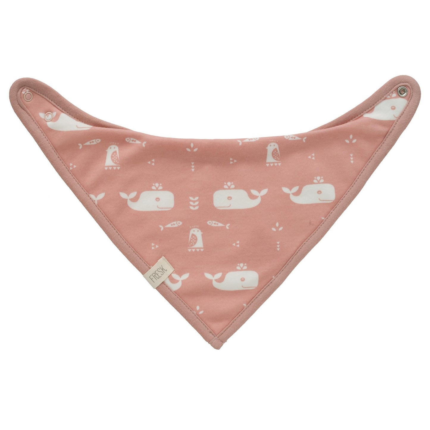 Fresk Organic Cotton Bandana - Whale Print - Baby Bib for Drooling and Teething