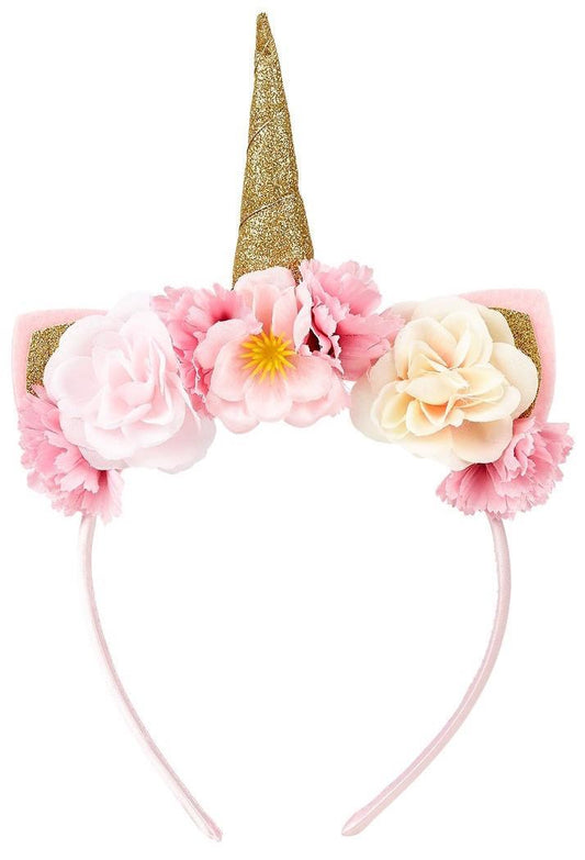 Bandeau à cheveux licorne - rose