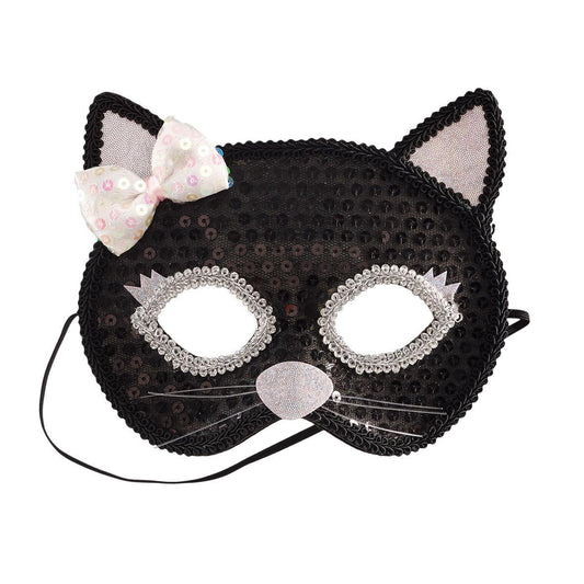 Masque de Chat noir-argent