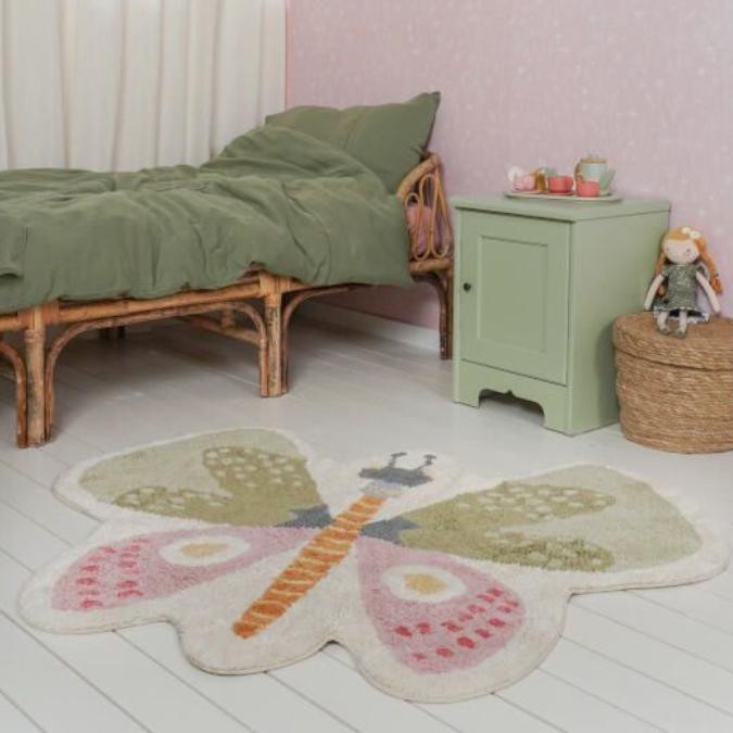 Tapis papillon 94x110 cm - Little Dutch