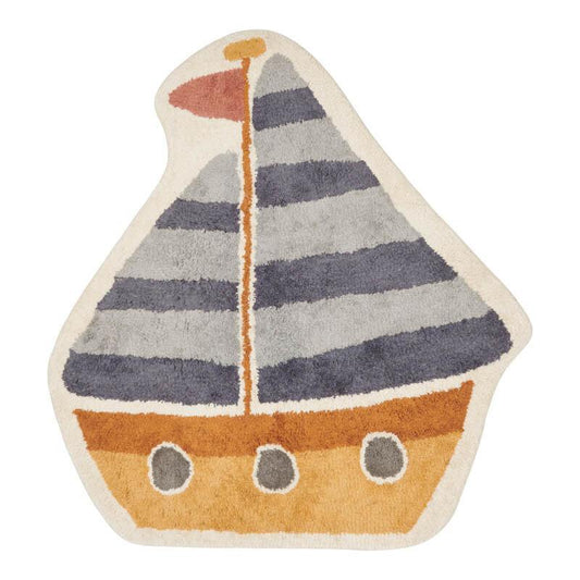 Tapis motif bateau 105x120 cm - Little Dutch