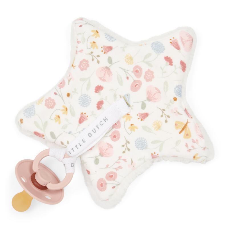 Doudou attache-sucette Flowers & Butterflies - Little Dutch