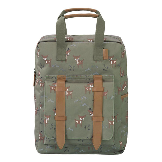 Large Deer Olive Backpack by Fresk