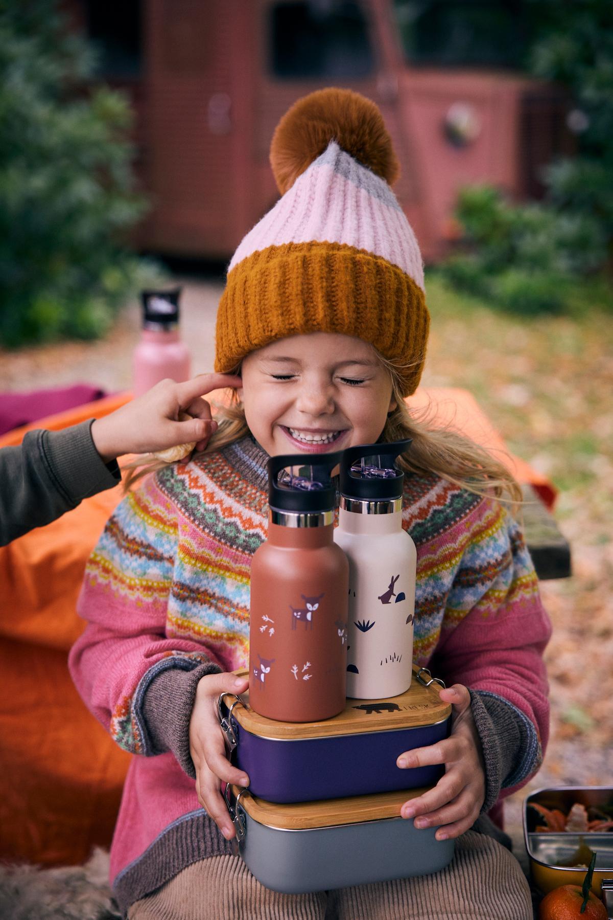 Insulated water bottle 350 ml - Deer amber brown by Fresk