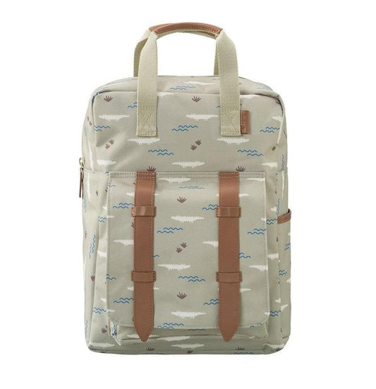 Large Crocodile Backpack by Fresk - Made from Recycled PET Bottles - Ideal for School or Adventure