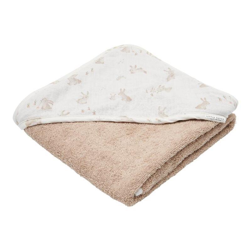 Cape de bain mousseline Baby Bunny - 75 x 75 cm - Little Dutch