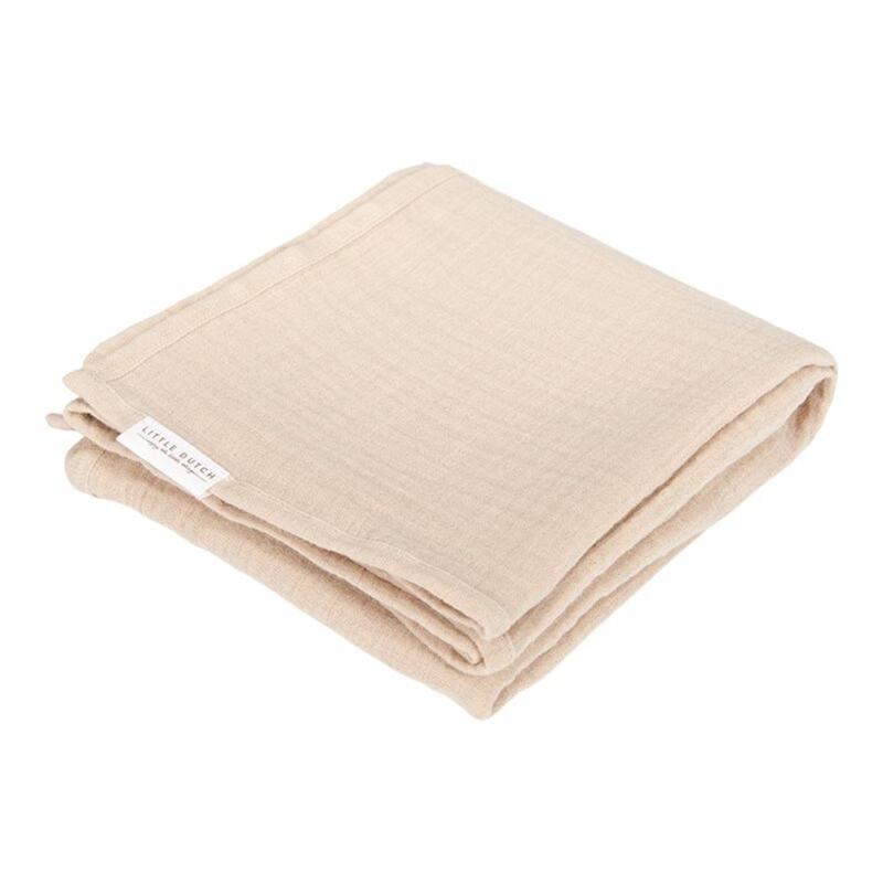 Langes tétras 70 x 70 mousseline lot de 2 Baby Bunny / Beige - Little Dutch