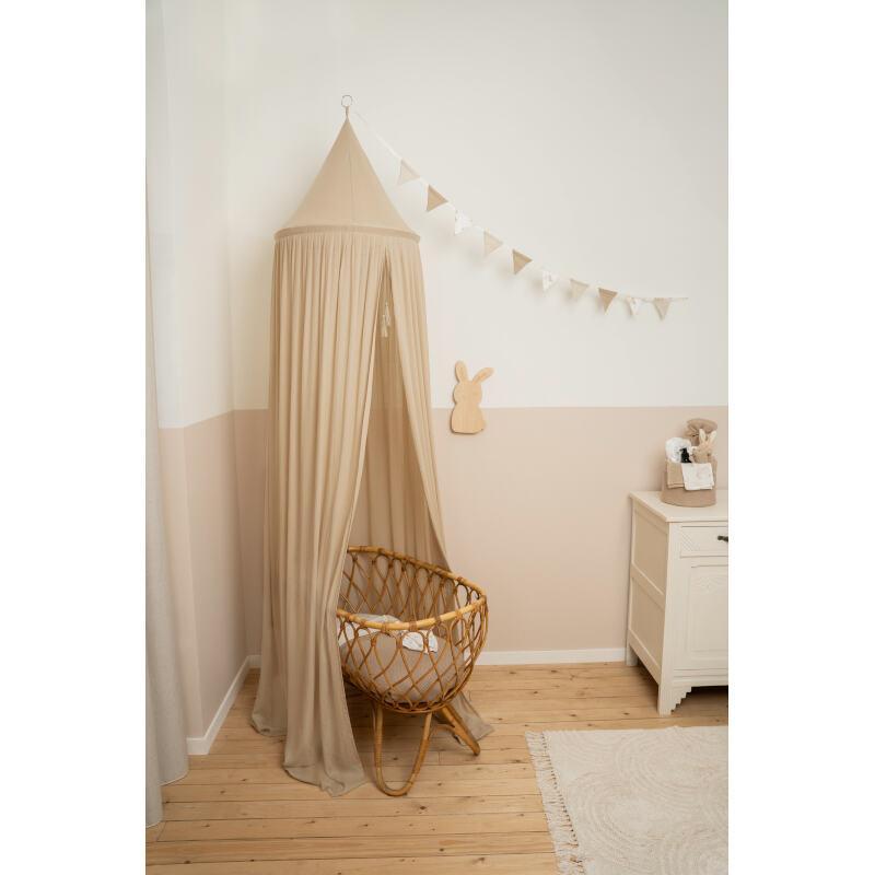 Ciel de lit mousseline Beige - Little Dutch