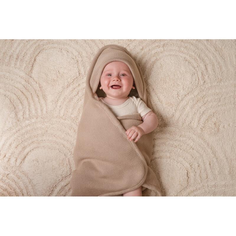 Chancelière pour bébé tricoté Beige - Little Dutch