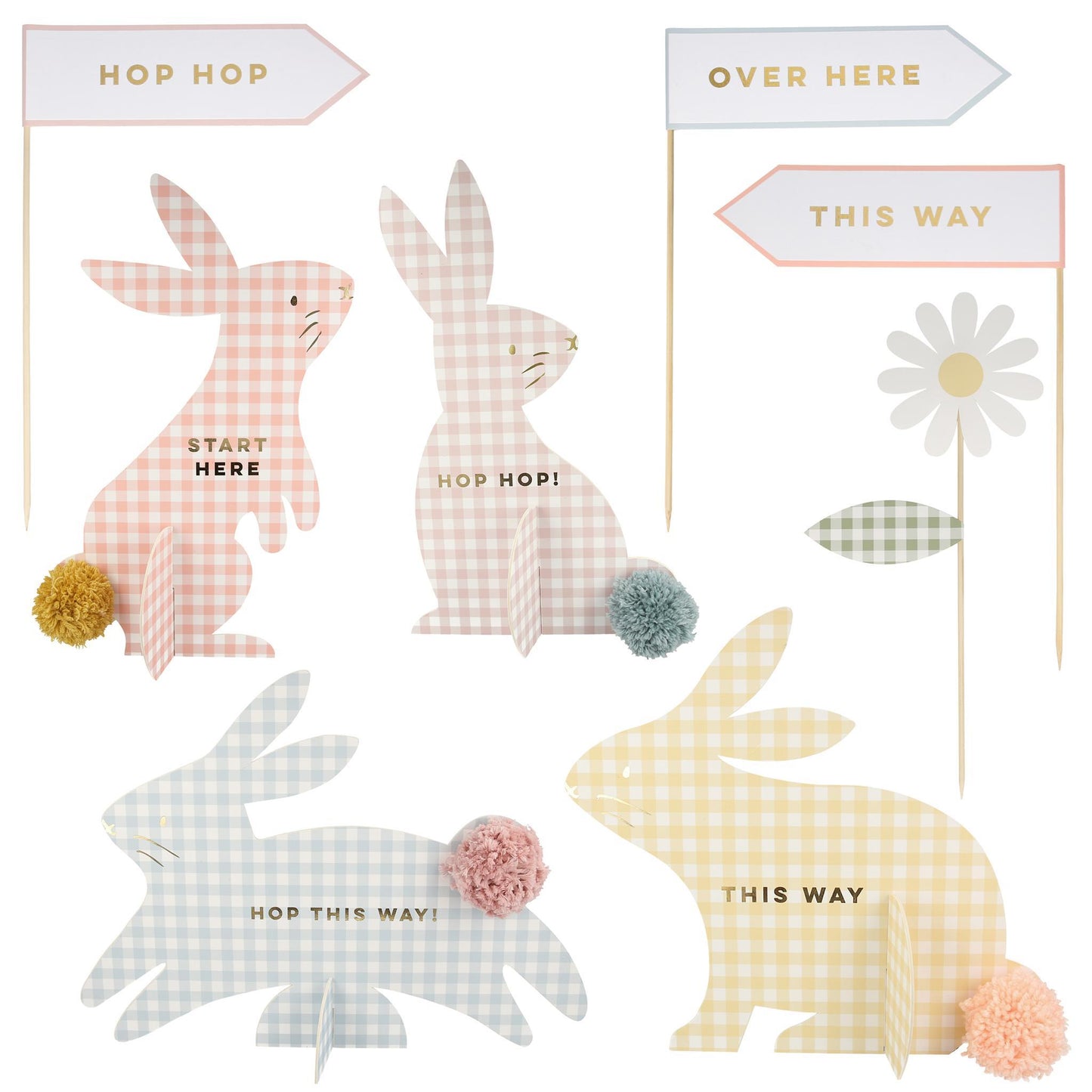 Kit de chasse aux Oeufs - Gingham Bunnies