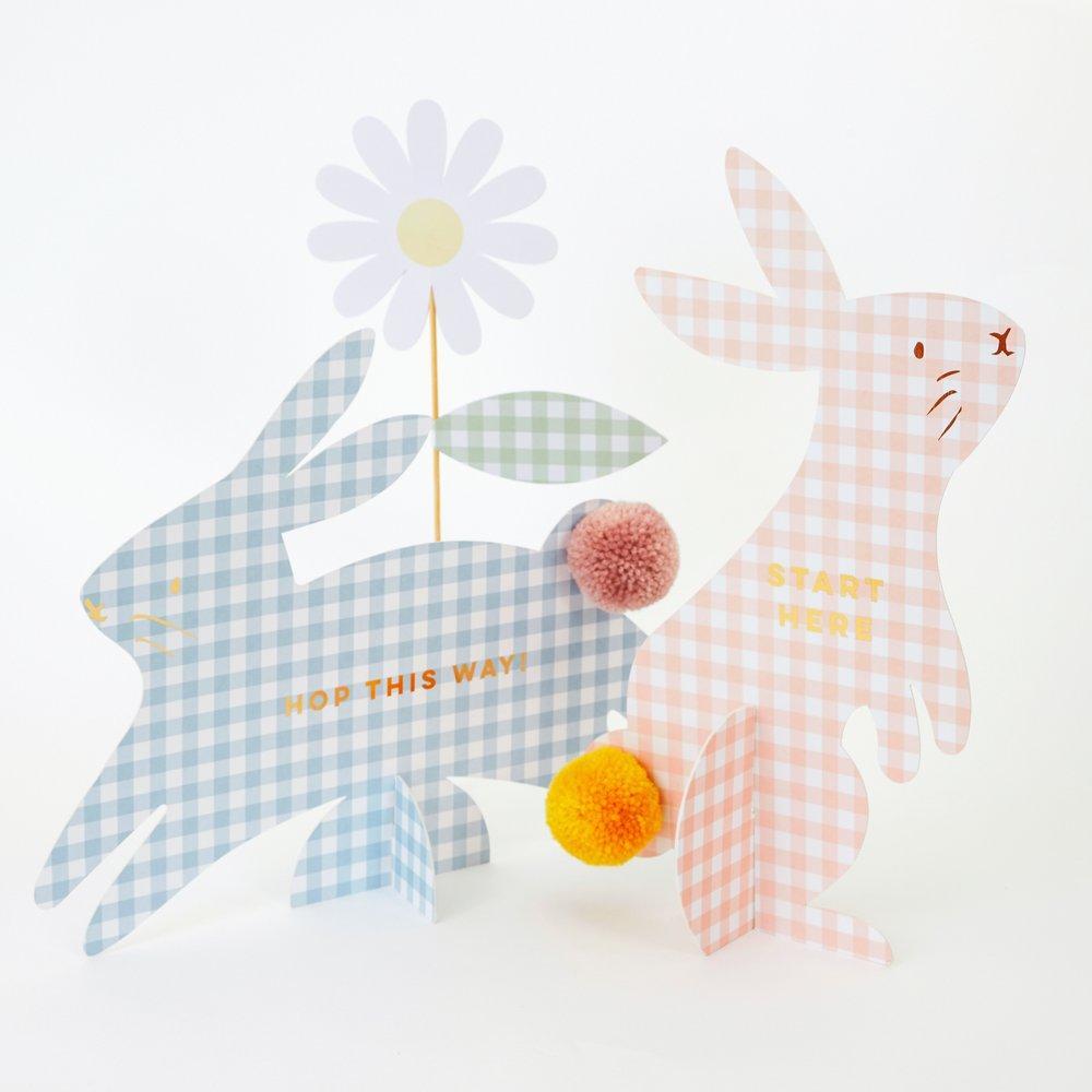 Kit de chasse aux Oeufs - Gingham Bunnies