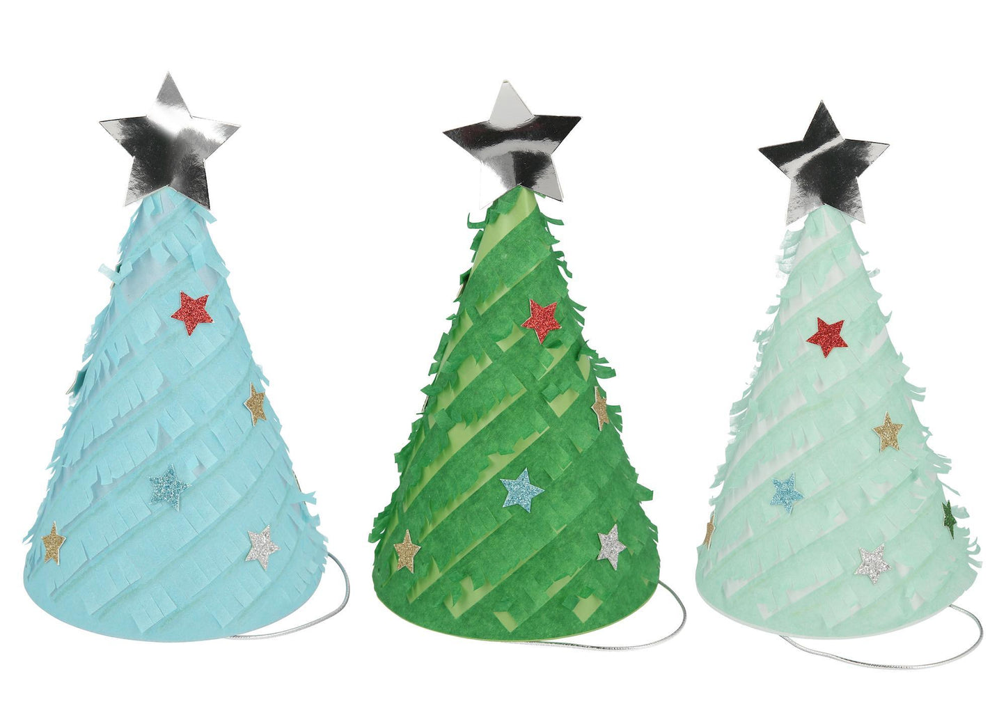 Lot de 6 chapeaux - Sapins de Noël