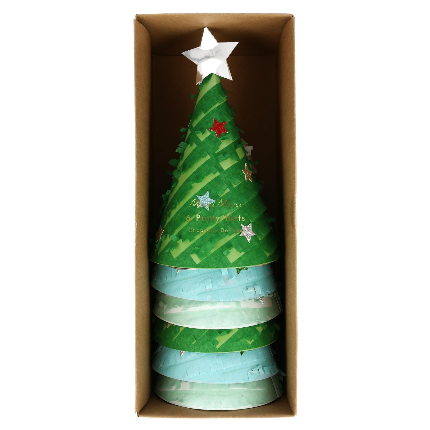 Lot de 6 chapeaux - Sapins de Noël