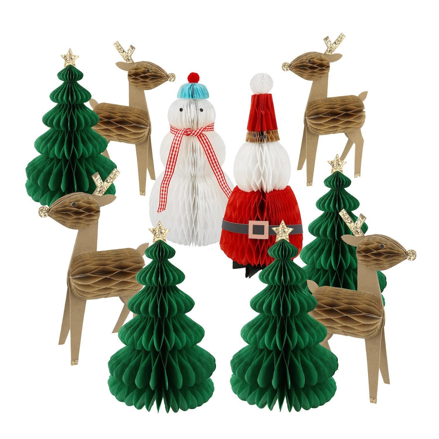 Décoration - Honeycomb Christmas Characters