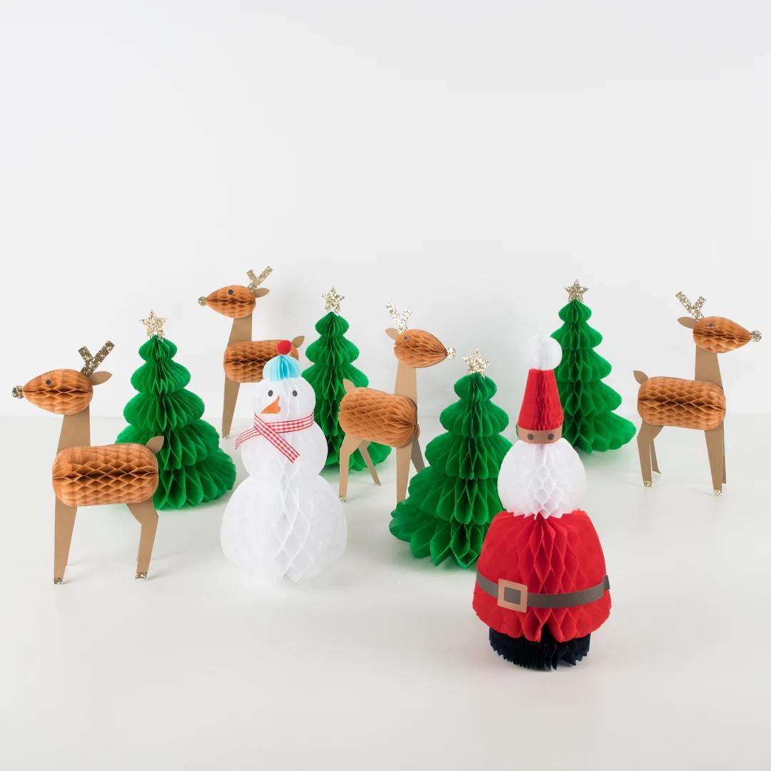 Décoration - Honeycomb Christmas Characters