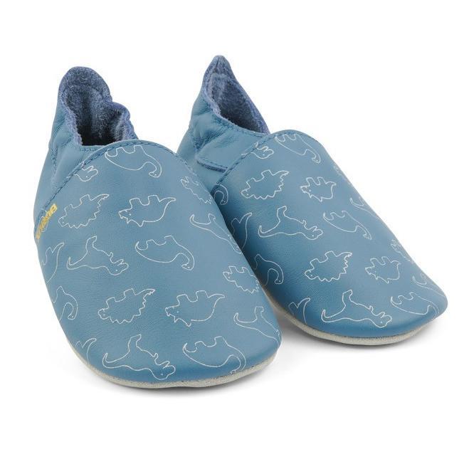 Chaussons Bobux Soft Sole - Dino blue