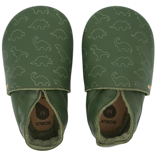 Chaussons Bobux Soft Soles - Dino olive