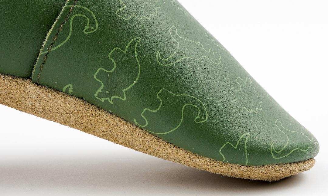 Chaussons Bobux Soft Soles - Dino olive