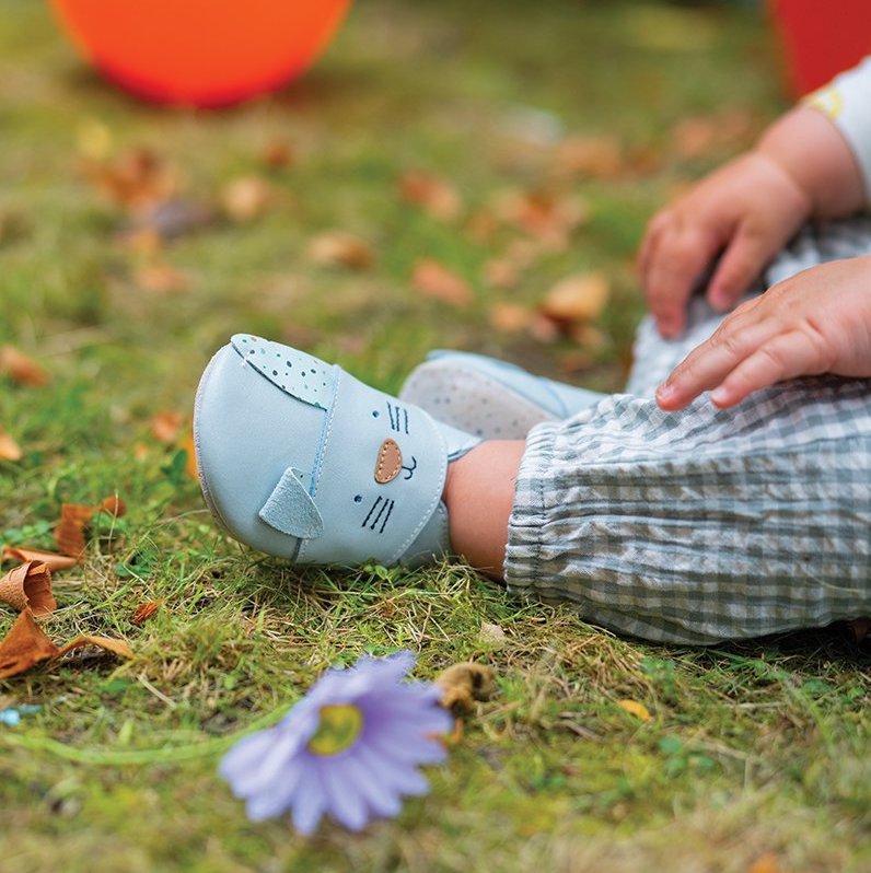 Chaussons Bobux Soft Soles - Hopsy Seafoam