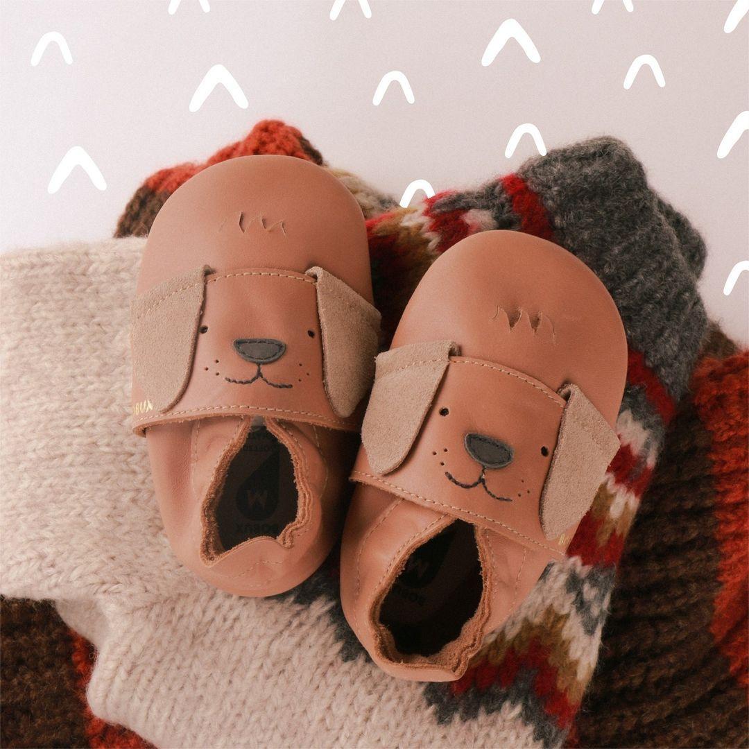 Chaussons Bobux Soft Soles - Little Pup Caramel