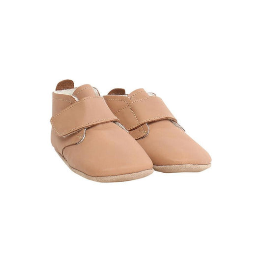 Chaussons Bobux à scratch Soft Soles - Fourrée Desert Caramel