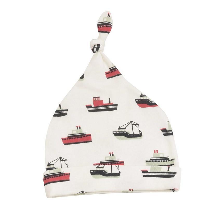 Bonnet en coton BIO - Bateaux Blanc