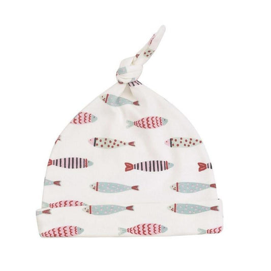 Bonnet en coton BIO - Poissons rouges