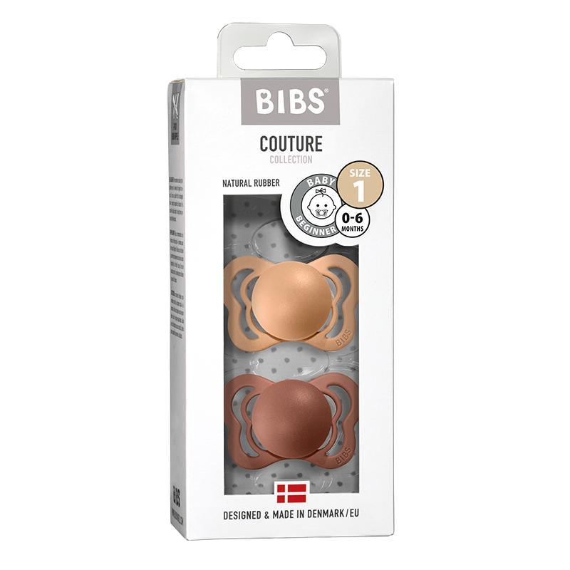 Set de 2 tétines BIBS Couture - Pêche & Terracotta