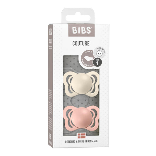 Set de 2 tétines BIBS Couture - Ivoire & Blush