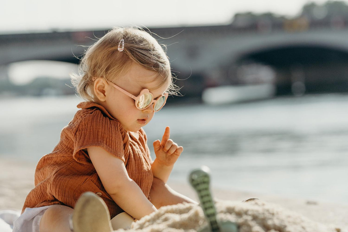 Lunettes de soleil bébé SUN Ourson - Pêche