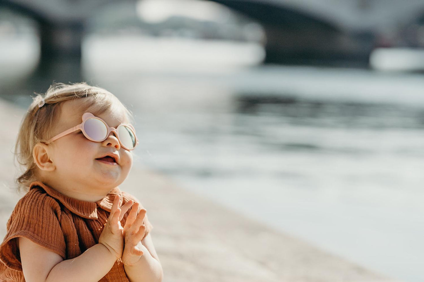 Lunettes de soleil bébé SUN Ourson - Pêche