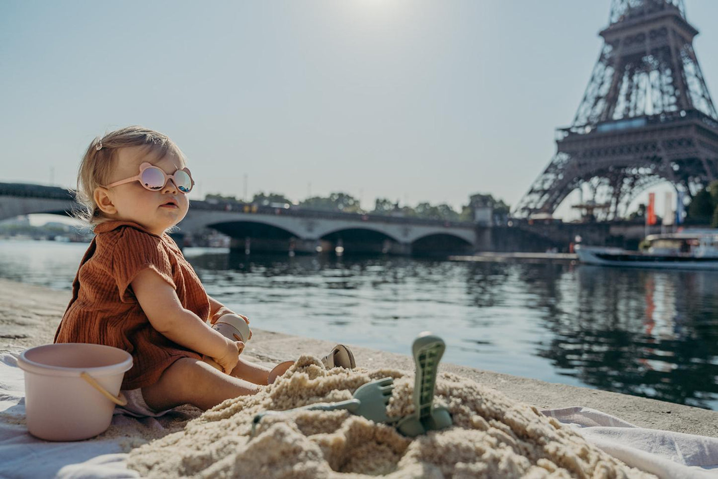 Lunettes de soleil bébé SUN Ourson - Pêche