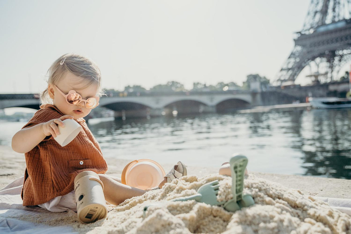 Lunettes de soleil bébé SUN Ourson - Pêche