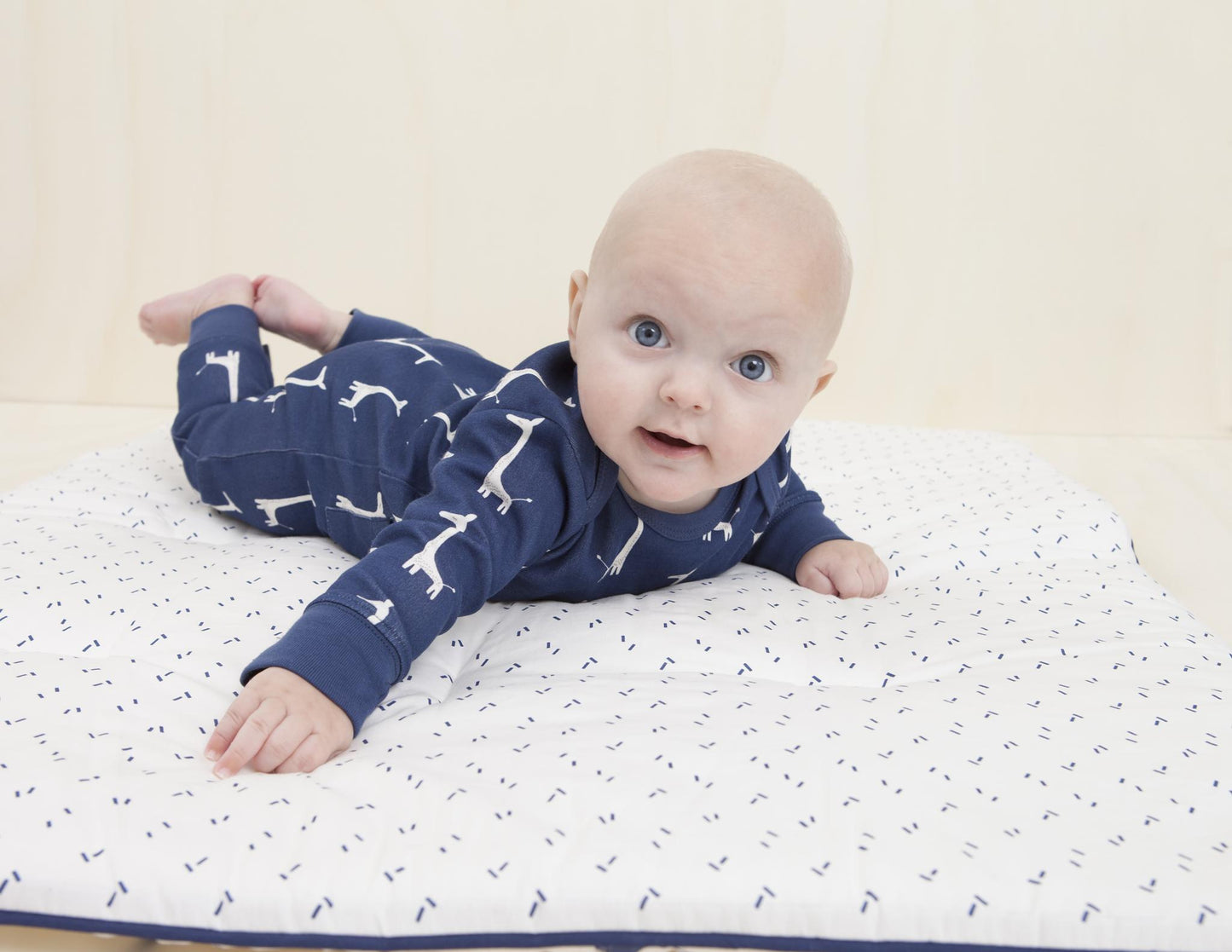 Baby Pyjamas - Indigo Blue Giraffe by Fresk