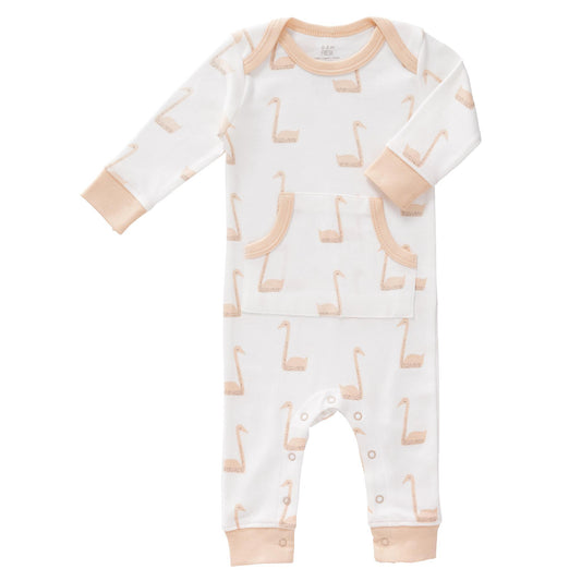 Baby Pyjamas - Swan Pale Peach by Fresk