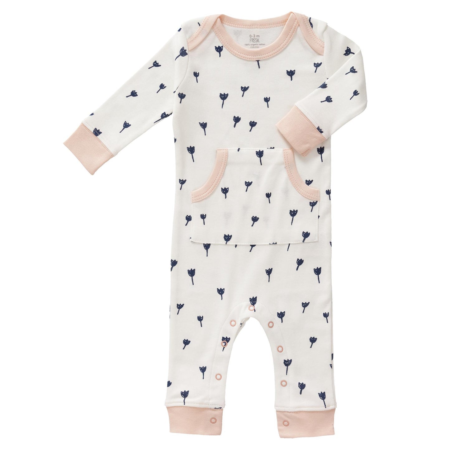 Baby Pyjamas - Tulip Indigo Blue by Fresk